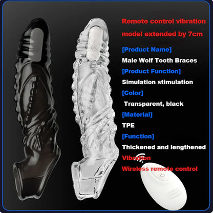 2025 HOT Deal 💥Reusable Sleeve Extension Vibrator – Makes You Longer, Harder & Unstoppable 😍