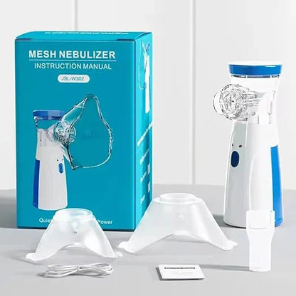 Portable Nebulizer for Adults and Kids Travel and Household Use, Handheld Mesh Nebulizer for Breathing Problems, Personal Inhalers for Cold and Cough - Quick Relief, Wireless Vaporizer Machine With Respiratory Mask