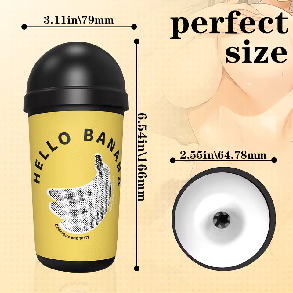 LIL Mermaid Invisible Coffee Cup Vibrator XHYS-S611 223g TPE Manual Male Sex Toy Realistic Design Safe Home Office Use