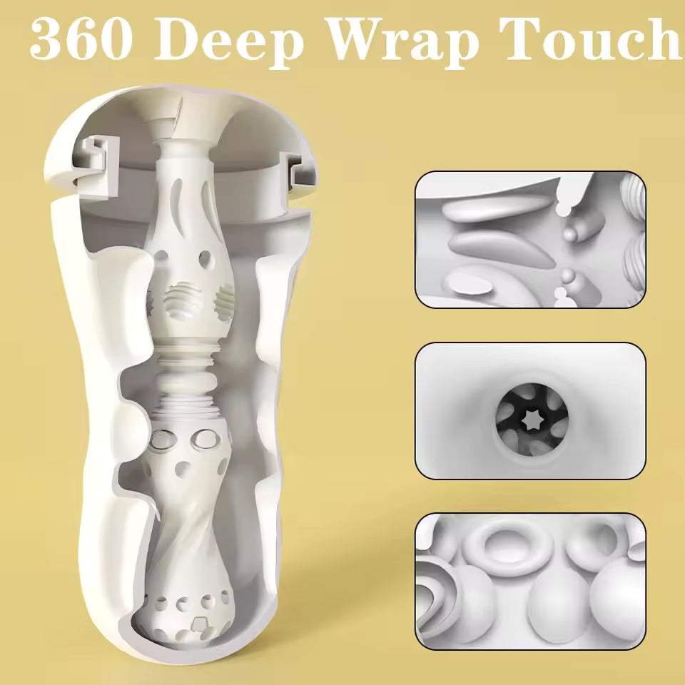 LIL Mermaid Invisible Coffee Cup Vibrator XHYS-S611 223g TPE Manual Male Sex Toy Realistic Design Safe Home Office Use